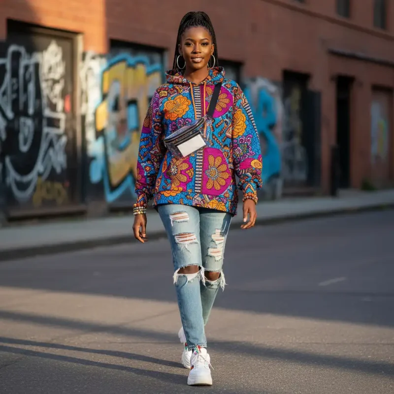 Model in ankara print